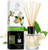 Jasmine Reed Diffuser w/Natural Essential Jasmine Oil 6.8 Fl Oz - Fresh & Long Lasting Fragrance - Scented Reed Diffuser - Gift Set w/Bamboo Stick...