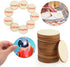 25 Pcs 4 Inch Wood Circles, Unfinished Wood Circles Round Disc Cutouts, 1/9 Inch Blank Round Wooden Circles for DIY Crafts, Painting, Staining, Co...