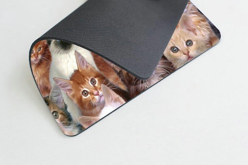 Smooffly Gaming Mouse Pad Custom Design,Cats Galore Mouse Pad White Black Brown Cat Personality Desings Gaming Mouse Pad...