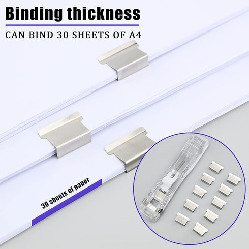 3 Pack Paper Clam Portable Handheld Paper Clip Dispenser 30 Sheet Capacity with 50 Pcs Reusable Colorful and 124 Pcs Silver Clips Fast Paper Clipp...