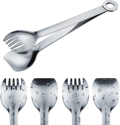 Mini Appetizer Tongs Stainless Steel Set of 4, MSY BIGSUNNY Small Serving Tongs, 6 Inch(15.2cm, Silver)...