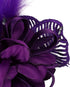 Women's Fascinator Feather Flower Pin Brooch Corsage Bridal Hairband Derby Hat Cocktail Party Wedding (A1 Purple)...