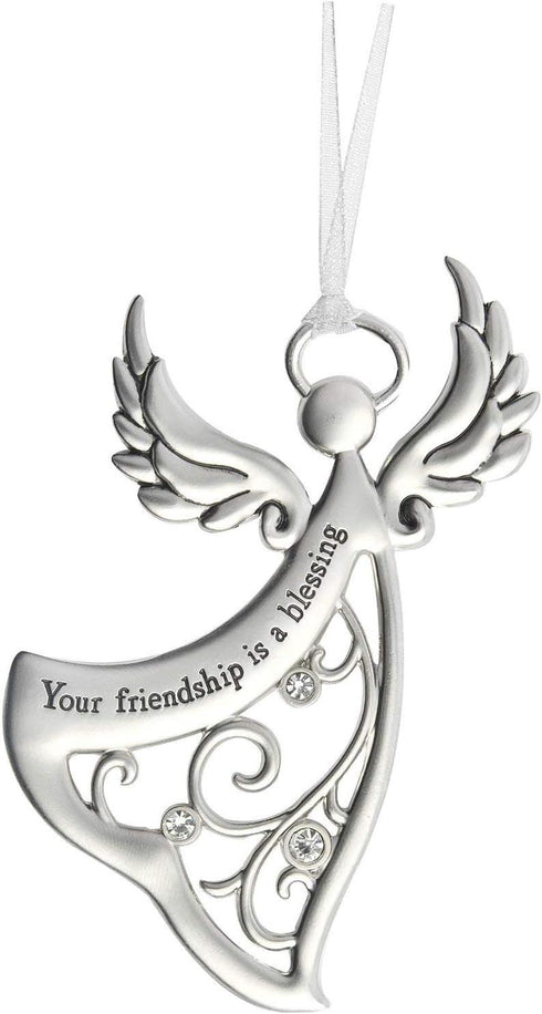 Ganz Angels By Your Side Ornament - Your friendship is a blessing, Metal...
