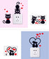 Removable Switch Sticker, 5 Pcs Cute Cartoon Black Cats Wall Sticker, Light Switch Decor Decals, Family DIY Decor Art Car Stickers Home Decor Wall...