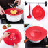 Silicone Boil Over Spill Stopper Lid - FDA Food Grade, BPA-free Instant Pot Cover Fits Openings 6" to 10" (Red)...