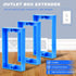 1/2" Receptacle Outlet Box Extender, 3pcs Single Gang Electrical Outlet Extender, Shallow Surface Box Extender, for Electrical Box and Electrical ...