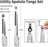 Tongs for Cooking, Spatula Tongs Set for Serving Food and Grilling, 9" and 12" Metal Tongs for Fish, Steak, Bread, Salad, Comfortable Grip, Easy t...