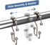 Titanker Shower Curtain Hooks Rings, Rust Resistant Metal Double Glide Shower Hooks Rings for Bathroom Shower Rods Curtains, Set of 12 Hooks - Nic...
