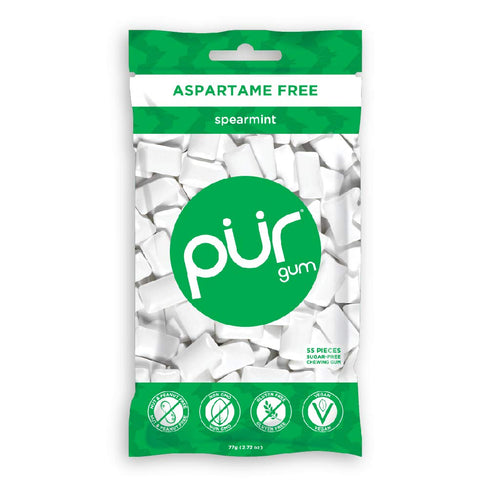 Pur Gum Variety Pack - Peppermint, Pomegranate Mint, Spearmint and Wintergreen - 55 Pieces each...