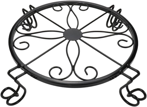 Black Original Patented Plant Stands for Flower Pot,Round Wrought Iron Flower Planter Pot Stand, Corner Gardening Pumpkin Stand...