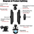 360° Rotating Sports Camera Bracket,Motorcycle Mount for Go Pro Hero10/9/8/max/7/6/5/4 Action Camera Moto Bike Handlebar Mount,U-Shaped Handlebar ...