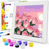 ZRIZQ Paint by Numbers for Adults Beginner Kids Ages 6-8-12 with Wooden Frame,Easy Paint by Numbers for Gift Home Decoration 8x8 Inch(Flowers 8)...