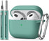 AirPods 3rd Gen Case Cover 2021 with Cleaner Kit,Soft Silicone Protective Case for Apple AirPods 3rd Generation Charging Case with Keychain,Shockp...