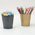 Pen Holder Cup For Desk Pencil Holder Metal Marker Pen Organizer Storage Small Tinplate Flower Pot Succulent Bucket Planters for Office Home - 2 P...