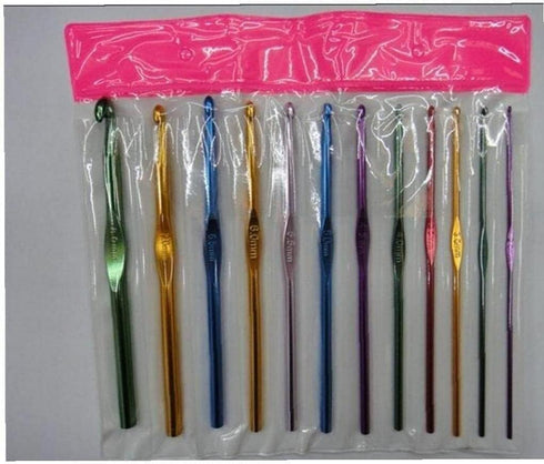 4Pcs/Set Multicolour Aluminum Knitting Needles Crochet Weave Crochet Needles Hook Crochet Starter Kit Attractive Design, Crochet Hooks?Arts, Craft...