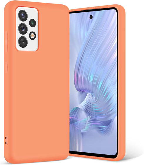 Samsung Galaxy A52 5G Case, Liquid Silicone Slim Soft TPU Fit Full Body Protection Shockproof Phone Cover for Galaxy A52 5G 6.5" (Kumquat)...