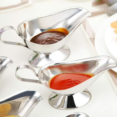 Stainless Steel 3 OZ Gravy Boat Juice Bucket Dish Roasting Sauce Dish 3 Pack...