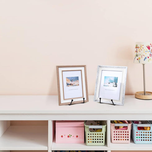4 Pack 5 inch Wall Mount Plate Display Hanger, Wall Easel Holder Tabletop Plate Stand Holders, Wall Display Picture Frame Stand for Decorative Pla...