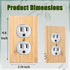 4PC Solid Wood Outlet Covers Raw Wooden Light Switch Plate Decorative Wall Plate Bamboo Quality Light Switch Plate Cover Double Hole Outlet Plate ...