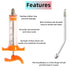 2 Pcs Goats Feed Water Distributor, Reusable, Drench Nozzle, Adjustable Dosage, for Goats, Sheep, Horse, Pig, Dog, Cattle, Cat Supplies (Blue+Oran...