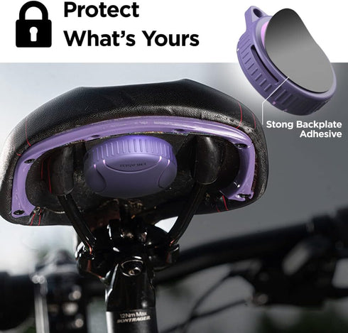 Encased Waterproof Airtag Case Compatible with Apple Airtag Keychain Holder Black Purple - 2 Pack...