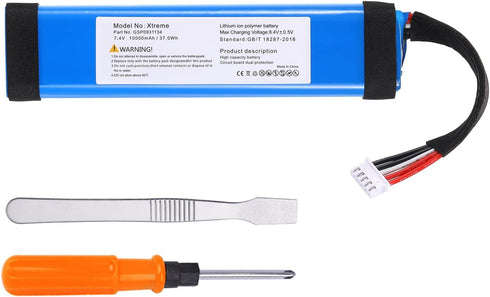 Replacement Battery for JBL Xtreme 10000mAh: GSP0931134 Extreme Xtreme1 Bluetooth Speaker High Capacity Battery JBLXTREME with Tools 7.4V...