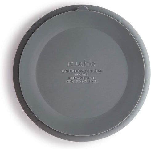 mushie Silicone Suction Plate | BPA-Free Non-Slip Design (Stone)...
