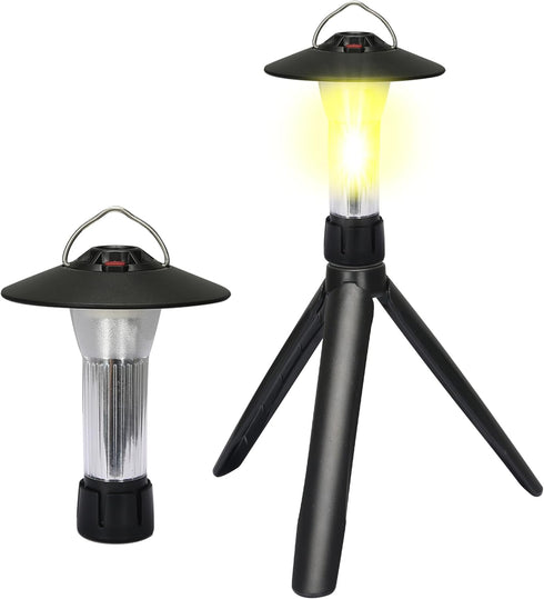 Rechargeable Camping Lantern - 2200mAh Power Bank with Type-C Fast Charging , 100 Lumens Camp Lantern with 3 Light Modes, Stepless Dimming Suit fo...