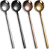 4 Pieces Coffee Spoons Teaspoons Stainless Steel Espresso Spoons Frosted Handle Soup Spoons for Coffee Sugar Soup Ice Cream Dessert Cake Supplies,...