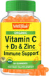 Organic Vitamin C + D3 + Zinc Gummies - Immune Boosting, Antioxidant-Rich, and Bone Health Supporting, USDA Organic, Vegan, and Non-GMO - Gluten-F...