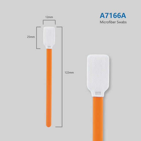 4.8" Lab Swabs (100 pcs, Length/Swab Head Width =122 mm/12 mm, Flat Rectangular) Knitted Polyester Lint Free Swabs General Purpose Cleanroom Swab ...