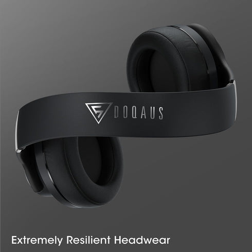DOQAUS Bluetooth Headphones Over Ear, 90 Hours Playtime Wireless Headphones with 3 EQ Modes, Noise Isolating HiFi Stereo Headphones with Deep Bass...