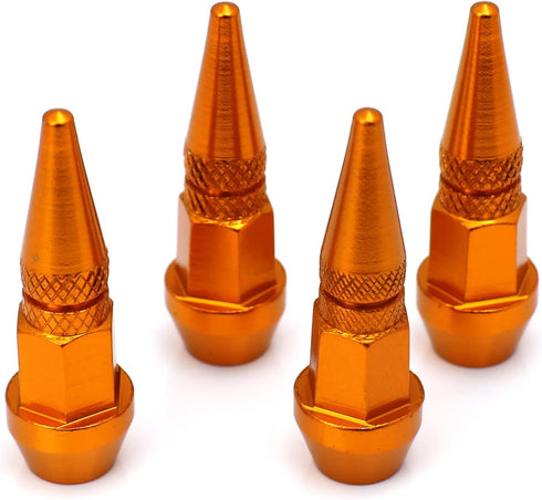 Tires Valve Stem Caps Aluminum Alloy Car Valve Cover Universal Fit Most Cars SUV Bike Trucks Motorcycles 4 Pcs/Set (Gold)...