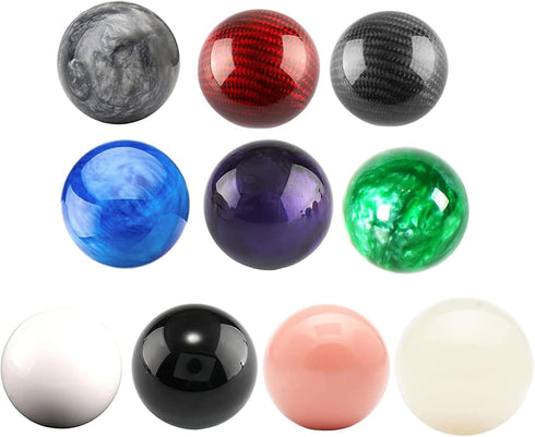 Round Ball Shift Knob Universal Marble Style Gear Shift Knob 5 6 Speed for Manual Automatic Vehicles with Adapters (Gray)...