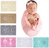 Newborn Baby Lace Wrap Blanket and 2 pcs Beads Headband.Baby Photography Props (T1) (Pink)...