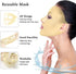 Face Ice Pack and 2 Packs Silicone Face Mask Cover, Full Facial Frozen Masks Hot Cold Face Compress Reusable Skin Care Set for Women for Puffiness...