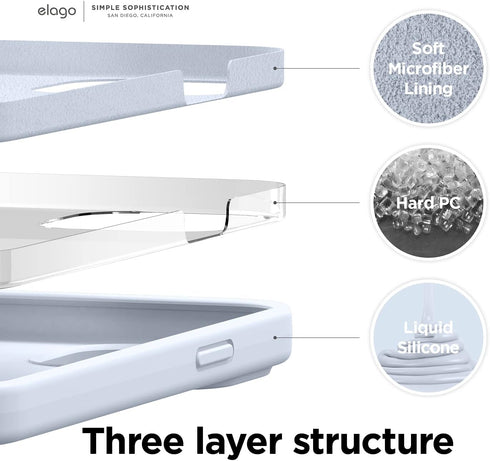 elago Liquid Silicone Case Compatible with iPhone 13 Pro Case (6.1"), Premium Silicone, Full Body Protection - 3 Layer Shockproof Phone Cover, Ant...