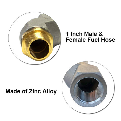 1 Inch NPT Fuel Hose Swivel 360 Rotating Connector for Fuel Nozzle Multi Plane Fuel Plane Swivel...
