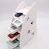 Coideal White Remote Control Holder Caddy - Small Desktop Organizer 4 Compartment Plastic-wood Pen Pencil Holder with Foot Pattern for Office Bedr...