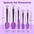 Silicone Spatula Set of 5,High Temperature Resistant, Food Grade Silicone, Dishwasher Safe, for Baking, Cooking (Purple)...