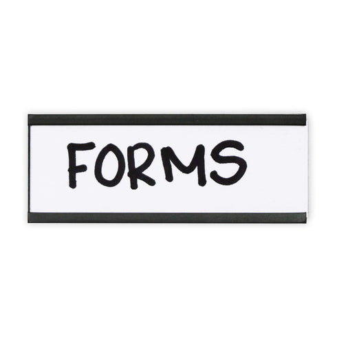 SmartSign Magnetic 'C' Channel Label Holders for Metal Racks and Shelves | 0.75" x 2" Pack of 25...