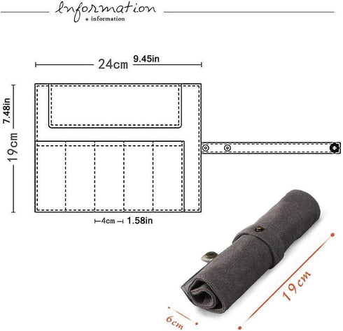 Watch Band Accessories,Smart Watch Band Cotton Canvas Protable Storage Bag Case Pouch Organizer-Compatible with Apple Watchbands, Garmin Watch Ban...