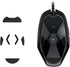 kwmobile Mouse Feet Replacement Compatible with Logitech G303 / G302 Computer Mouse Skates Sticker - Black...