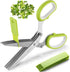 2023 Updated Herb Scissors Set - Herb Scissors With 5 Blades and Cover, Cool Kitchen Gadgets for Cutting Shredded Lettuce, Cilantro Fresh, Green O...
