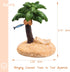 Fish Tank Coconut Tree Decoration, Aquarium Coastal Aquascape Decoration, Exquisite Aquarium Decoration, Fish's Best Friend.Green...