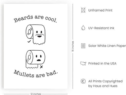 HAUS AND HUES Funny Bathroom Decor & Bathroom Prints Funny Bathroom Signs & Funny Wall Decor | Bathroom Humor Wall Decor Fun Bathroom Signs Decor ...