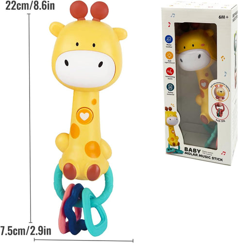 Baby Music Rattles Toy 6-12 Months, baby teething toys with music and light, Toddler Learning Toys with Music and Light Newborn Toys Infant Baby B...
