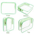 APREUTY Clear Makeup Bags, TSA Approved 6 Pcs Cosmetic Makeup Bags Set Clear PVC with Zipper Handle Portable Travel Luggage Pouch Airport Airline ...