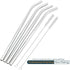 GFDesign Big Drinking Straws Reusable 12 Inches Extra Long 9mm Extra Wide SUS 304 Food-Grade 18/8 Stainless Steel - Set of 4 with 2 Cleaning Brush...