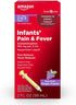 Amazon Basic Care Infants' Pain & Fever, Acetaminophen 160 mg per 5 mL, Suspension Liquid, Dye-Free Grape Flavor, 2 fl oz (Pack of 1)...